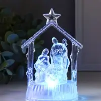 Фигура светодиодная &laquo;Рождество&raquo;, 12&times;7 см, от батареек 3хAG10, RGB