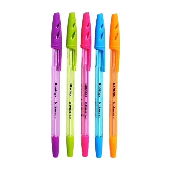 Ручка шариковая Berlingo Tribase Neon, стержень синий 0.7, корпус МИКС Ручка шариковая Berlingo Tribase Neon, стержень синий 0.7, корпус МИКС