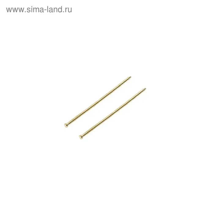 Гвозди СТРОЙБАТ, финишные, ГОСТ 7811-7035, латунированные, 1,4x45 мм, 40 шт