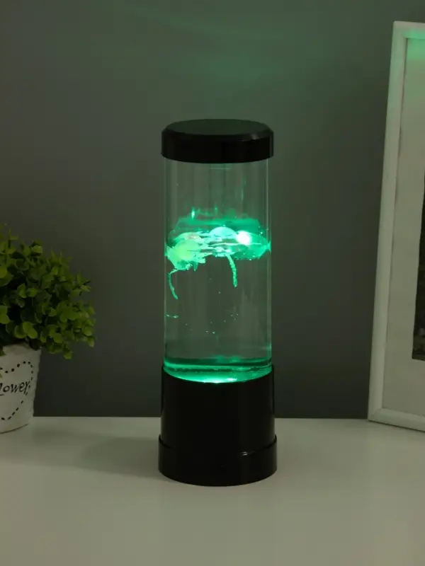 Лава - лампа RISALUX &laquo;Медузы&raquo;, подсветка, RGB, USB, 3-5 Вт, чёрная, 9&times;9&times;25.5 см