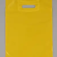 Пакет полиэтиленовый с вырубной ручкой, Желтый 30-40 См, 60 мкм