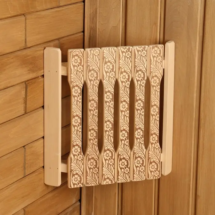 Абажур для бани и сауны &laquo;Русские узоры&raquo;, липа, 29.5&times;27.5&times;6 см, угловой, &laquo;Добропаровъ&raquo;