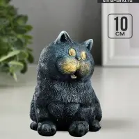 Фигурка гипс &laquo;Кот сидит&raquo;, серо-голубой, 10&times;9&times;11 см