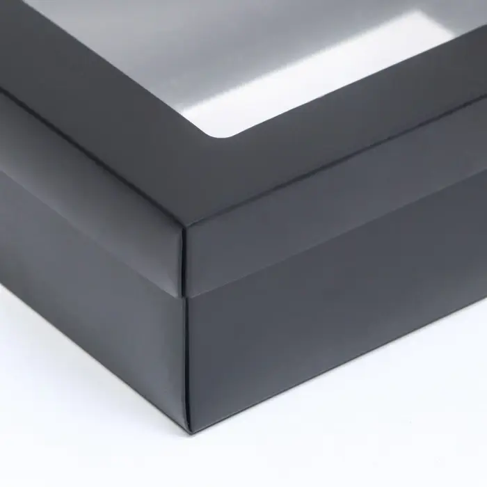 Коробка подарочная складная, упаковка, &laquo;Чёрная&raquo;, с окном 21&times;15&times;7 см