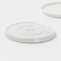 Тарелки Magistro White Snow, набор 2 шт., d=20 см, фарфор, белые