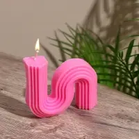 Свеча "S" 8х3х9 см, соевый воск Свеча "S" 8х3х9 см, соевый воск