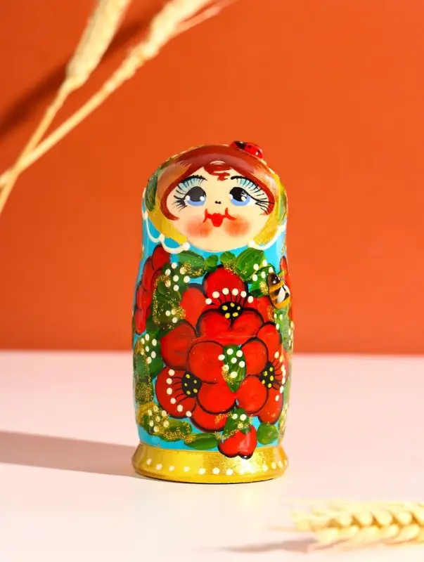 Матрёшка дерево &laquo;Любава&raquo;, 5-ти кукольная, 11 см, ручная работа, МИКС