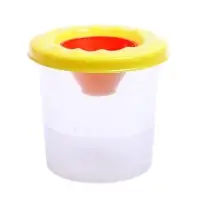 Стакан - непроливайка для рисования Calligrata, 210 мл, с заглушкой, жёлтый