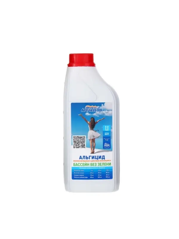 Альгицид Aqualeon непенящийся пролонгированного действия, 1 л (1 кг)
