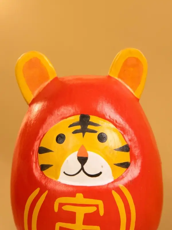 Японская кукла кокеши &laquo;Тигренок&raquo;, 6&times;6&times;9 см, красная