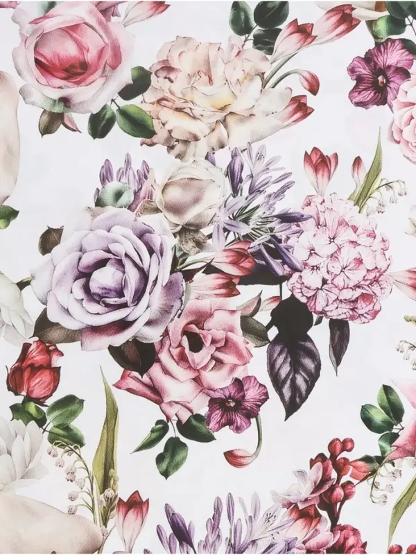 Бумага упаковочная двухсторонняя &laquo;Букет&raquo;, глянец, 100&times;70 см