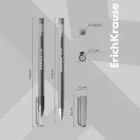 Ручка гелевая ErichKrause. G-Ice, чёрный стержень, узел 0.5 мм