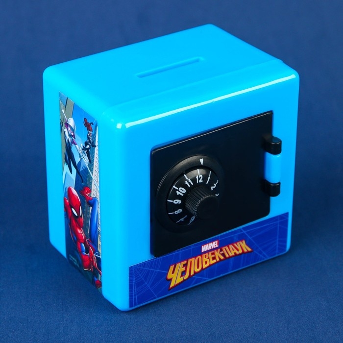 Копилка сейф, 8,8 см х 7,5 см х 8,8 см Копилка сейф, 8,8 см х 7,5 см х 8,8 см "Спайдер-мен", Человек-паук