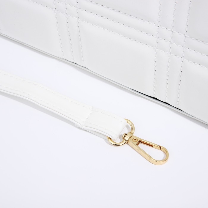 Сумка женская тоут на молнии, цвет белый Сумка женская тоут на молнии, цвет белый