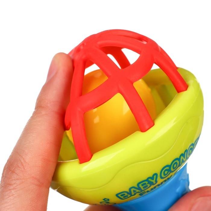 Погремушка «Гантелька яркая», с эластичными элементами Погремушка «Гантелька яркая», с эластичными элементами