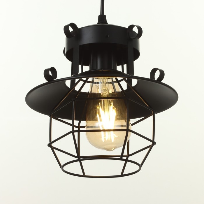 Светильник BayerLux 2137/1BK E27 40Вт черный 21х21х21-120 см