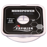 Леска Preмier fishing MONOPOWER Universal, диаметр 0.2 мм, тест 4.4 кг, 100 м, прозрачная