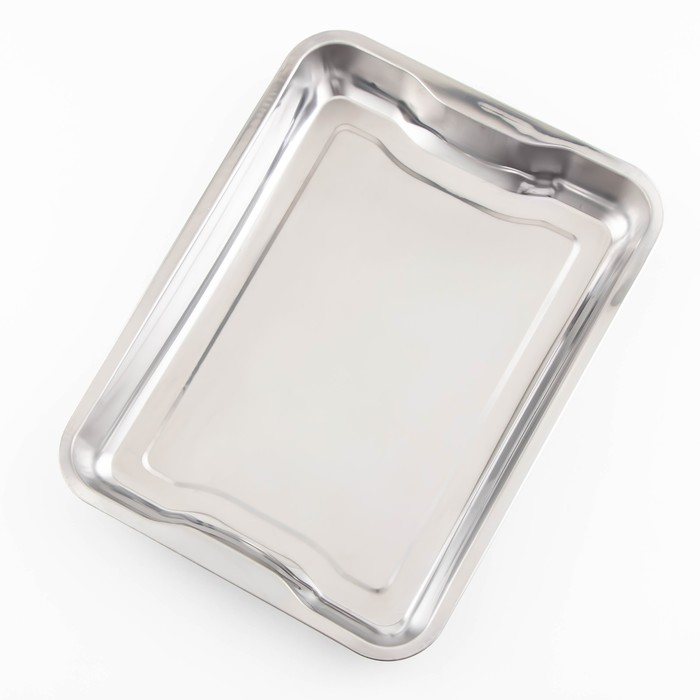 Поднос из нержавеющей стали, 39×29×4,5 см, 430 сталь Поднос из нержавеющей стали, 39×29×4,5 см, 430 сталь