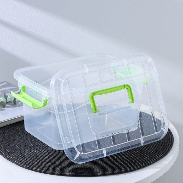 Контейнер для хранения пластиковый с крышкой «Дипломат», 25×17,5×13 см, цвет МИКС Контейнер для хранения пластиковый с крышкой «Дипломат», 25×17,5×13 см, цвет МИКС