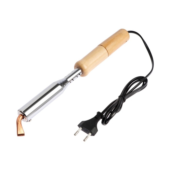 Паяльник ТУНДРА, деревянная рукоятка, плоское медное жало, 150 Вт, 220 В Паяльник ТУНДРА, деревянная рукоятка, плоское медное жало, 150 Вт, 220 В