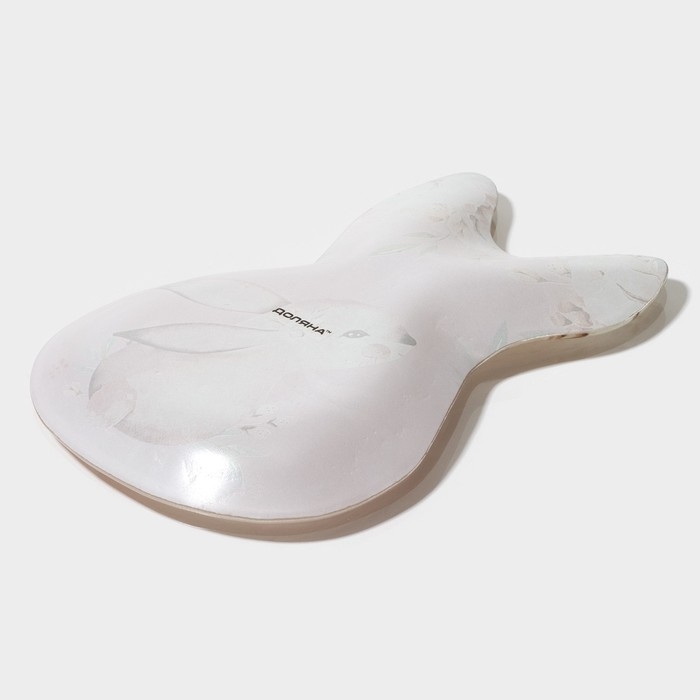 Блюдо стеклянное сервировочное Доляна «Кролик», 21×13,5×1,8 см, цвет розовый Блюдо стеклянное сервировочное Доляна «Кролик», 21×13,5×1,8 см, цвет розовый