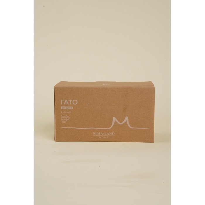 Набор кружек фарфоровых SL Home «Гато», 350 мл, цвет белый Набор кружек фарфоровых SL Home «Гато», 350 мл, цвет белый