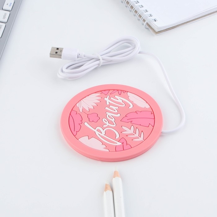 Подставка для кружки USB «Beauty», 10 х 10 см. Подставка для кружки USB «Beauty», 10 х 10 см.