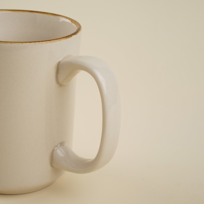 Набор кружек фарфоровых SL Home «Леггеро», 400 мл, цвет бежевый Набор кружек фарфоровых SL Home «Леггеро», 400 мл, цвет бежевый