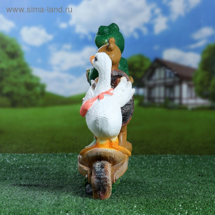 Садовая фигура  Садовая фигура "Зверюшки на самокате" 28х10,5х30см