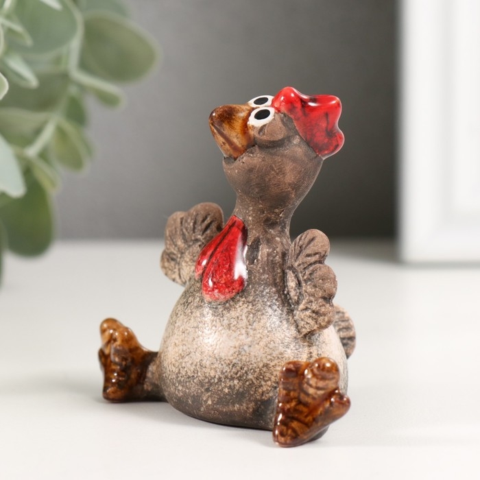 Сувенир керамика Сувенир керамика "Петушок сидит" 4х6,4х6,8 см