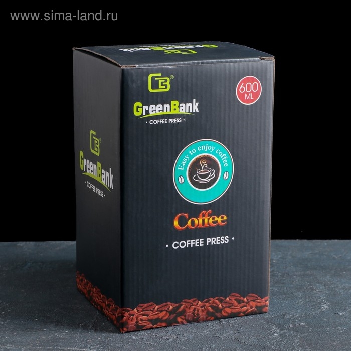 Чайник заварочный френч - пресс «Зет», 600 мл, стекло, цвет чёрный Чайник заварочный френч - пресс «Зет», 600 мл, стекло, цвет чёрный