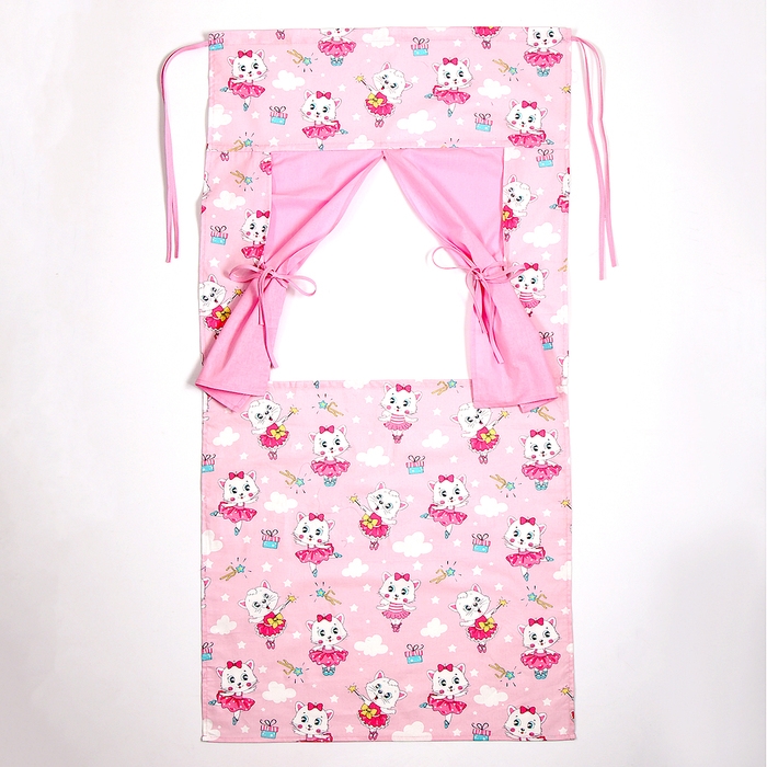 Ширма для кукольного театра «Кошечки в сарафанах», текстиль, р-р 120х60 см Ширма для кукольного театра «Кошечки в сарафанах», текстиль, р-р 120х60 см