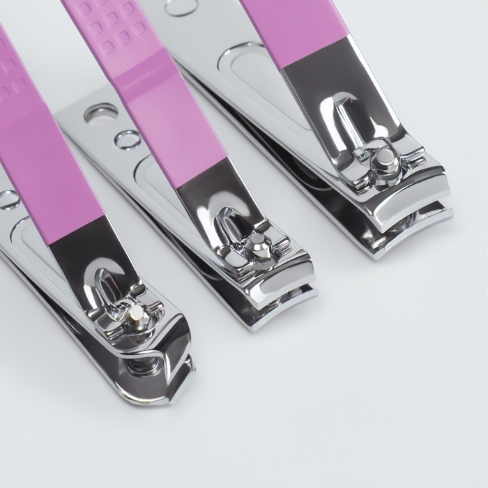 Набор маникюрный, 12 предметов, в футляре, цвет сиреневый Набор маникюрный, 12 предметов, в футляре, цвет сиреневый