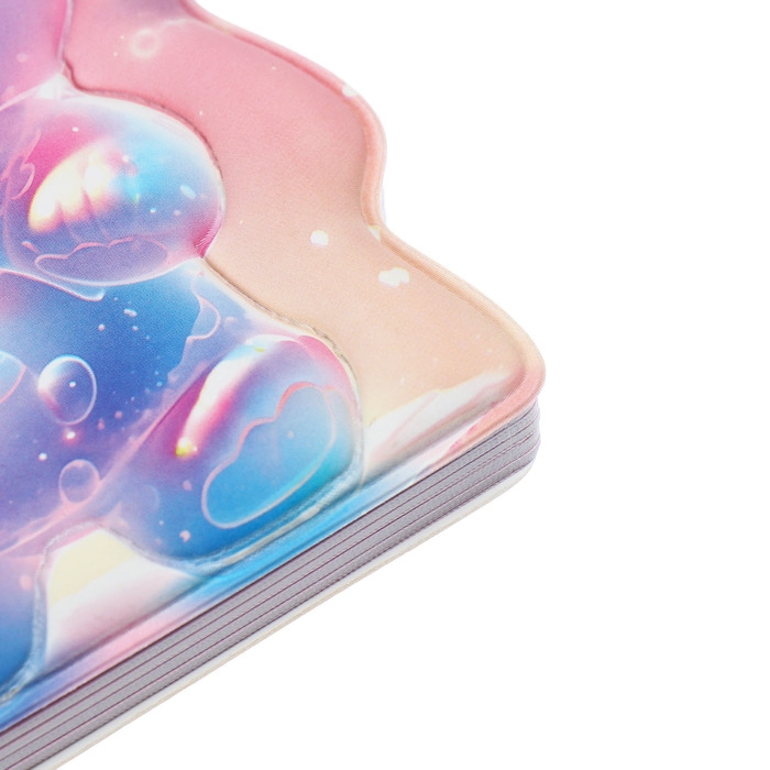 Записная книжка подарочная на гребне 80л,линия, цветной блок,обложка ПВХ 3D Мишка(10х10,5см) 10539 Записная книжка подарочная на гребне 80л,линия, цветной блок,обложка ПВХ 3D Мишка(10х10,5см) 10539