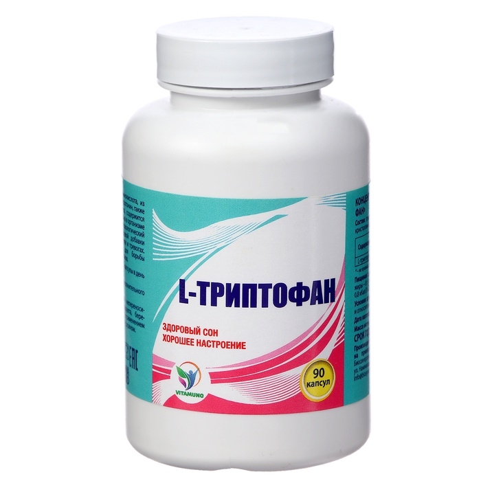 L-триптофан Vitamuno здоровый сон,90капсул L-триптофан Vitamuno здоровый сон,90капсул