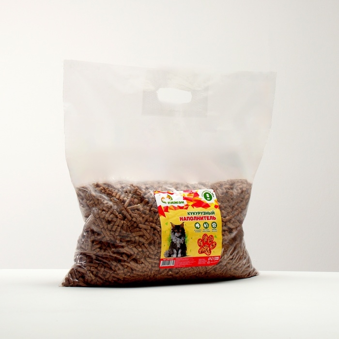 Наполнитель кукурузный гранула Наполнитель кукурузный гранула "Пижон" , 5 кг впитываемость до 10 л