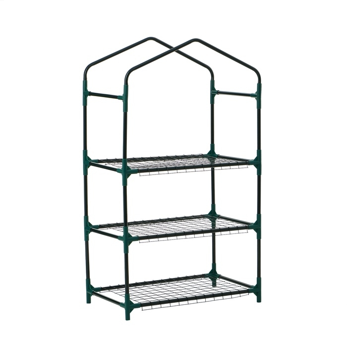 Парник-стеллаж, 3 полки, 110 × 40 × 65 см, металлический каркас d = 16 мм, чехол плёнка 80 мкм, Greengo Парник-стеллаж, 3 полки, 110 × 40 × 65 см, металлический каркас d = 16 мм, чехол плёнка 80 мкм, Greengo