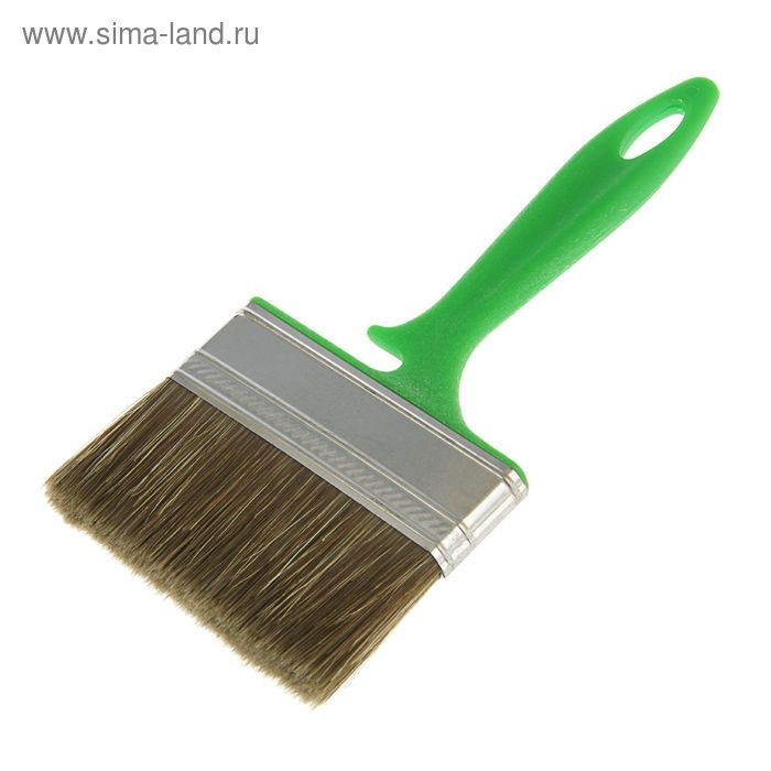 Кисть плоская  Кисть плоская "АКОР", 100х12 мм, ручка пластик, смешанная щетина, для дерева