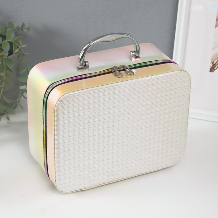 Шкатулка кожзам с зеркалом Шкатулка кожзам с зеркалом "Плетение" бежевая н-р 3 шт 19,4х12,5х8 22х16х9 11,5х24,5х18,5 см