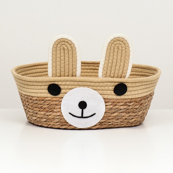 Экологичный лежак  Экологичный лежак "Мишка" для животных  (хлопок+рогоз),  35 х 27 х 13 см, вес до 8 кг