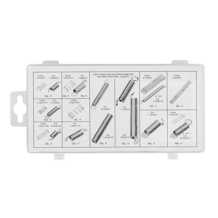 Набор крепежный: пружины, сжатые, растянутые, 100 шт Набор крепежный: пружины, сжатые, растянутые, 100 шт