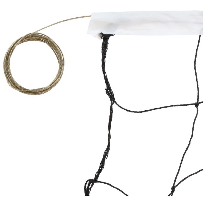 Сетка волейбольная ONLYTOP, с тросом, нить 1,5 мм, 9,6х0,85 м Сетка волейбольная ONLYTOP, с тросом, нить 1,5 мм, 9,6х0,85 м