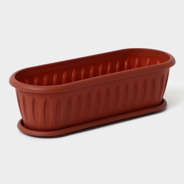 Горшок для кактуса с поддоном «Фелиция», 1,5 л, цвет терракотовый Горшок для кактуса с поддоном «Фелиция», 1,5 л, цвет терракотовый