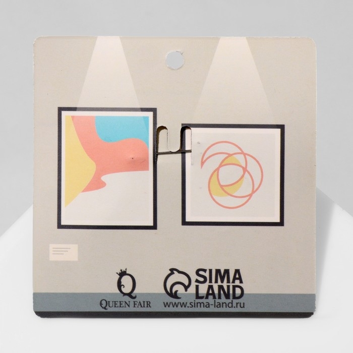 Брошь «Мозаика» дабл фейс, цветная в чёрном металле Брошь «Мозаика» дабл фейс, цветная в чёрном металле