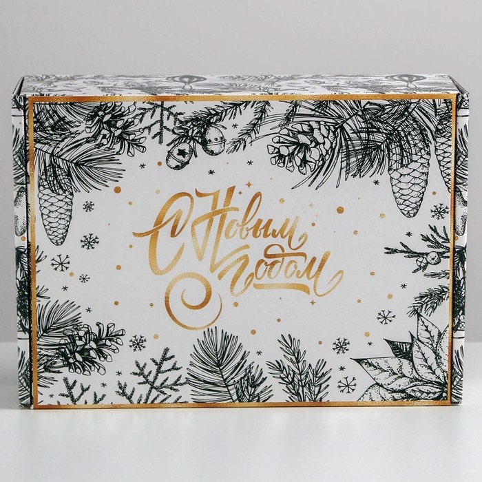 Коробка подарочная новогодняя складная «Тепла и уюта», 30,7 х 22 х 9,5 см, Новый год Коробка подарочная новогодняя складная «Тепла и уюта», 30,7 х 22 х 9,5 см, Новый год