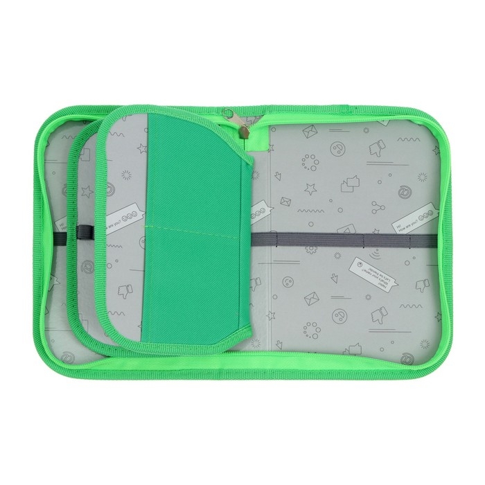 Пенал 3 секции, вкладка внутри, 140 х 210 х 40 мм, тканевый, Calligrata TOP Block Пенал 3 секции, вкладка внутри, 140 х 210 х 40 мм, тканевый, Calligrata TOP Block "След"