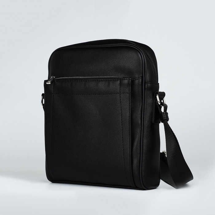 Сумка мужская через плечо TEXTURA, искусственная кожа, цвет чёрный Сумка мужская через плечо TEXTURA, искусственная кожа, цвет чёрный