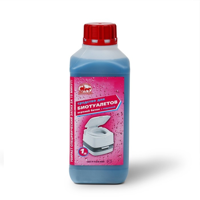 Жидкость для биотуалета верхнего бака «Артель Золотарь», концентрат, 1 л Жидкость для биотуалета верхнего бака «Артель Золотарь», концентрат, 1 л