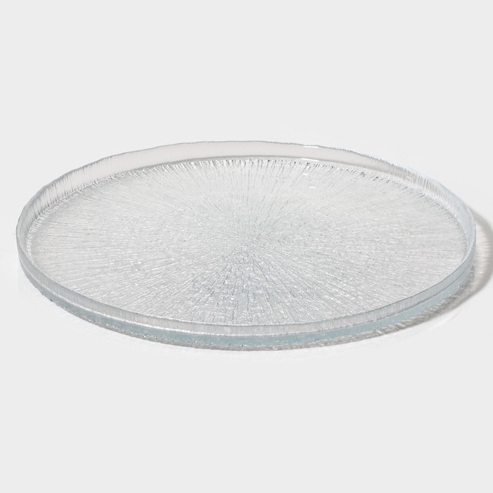 Блюдо стеклянное сервировочное с бортиком «Нуук», d=32 см Блюдо стеклянное сервировочное с бортиком «Нуук», d=32 см