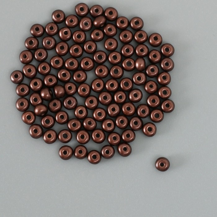 Бисер стекло 6/0  Бисер стекло 6/0 "Металлик. Горький шоколад" 10 гр